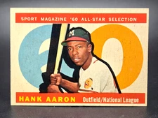 1960 Topps #566 Hank Aaron All-Star HOF EX-MT-NM HIGH # WOW! SEE! STUNNER!