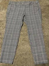 Old Navy Pixie High Rise Ankle Pants Plus Size 20 Grey Black Pink Plaid
