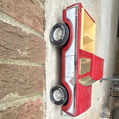 Tonka Ford Bronco Ranger XLT Pickup Truck Pressed Steel Red White Vehicle