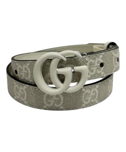 GUCCI                    GG Buckle Logo Belt / 409417 / GG Pattern / GG Hardware