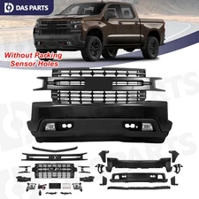Front Bumper Cover Valance Grill Bracket Set For Chevy Silverado 1500 2019-2021