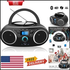 Compact Wireless CD Player with FM Radio Remote - Perfect for Home or Outdoor