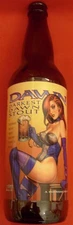 DAWN DARKEST STOUT EMPTY BEER BOTTLE NO CAP JOE LINSNER 3 RIVERS 2016