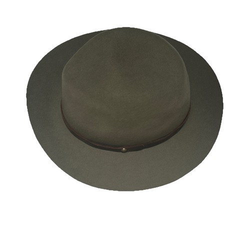 Rag & Bone Charcoal Wool Fedora Hat, Olive Size M - Stylish, Classy, Boho, Chic