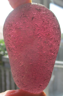 Genuine English Seaham Sea Glass Extra Large Pink 2.25 inches