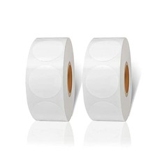 STARLIBOO White Dot Stickers, 1 inch Blank Circle Stickers, 1000Pcs White Rou...