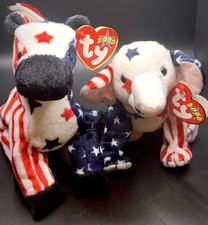 2000 Ty Beanie Babies Vintage Lot Of 2 NEW W/ Tags Lefty/Righty Sharp FREE SHIP