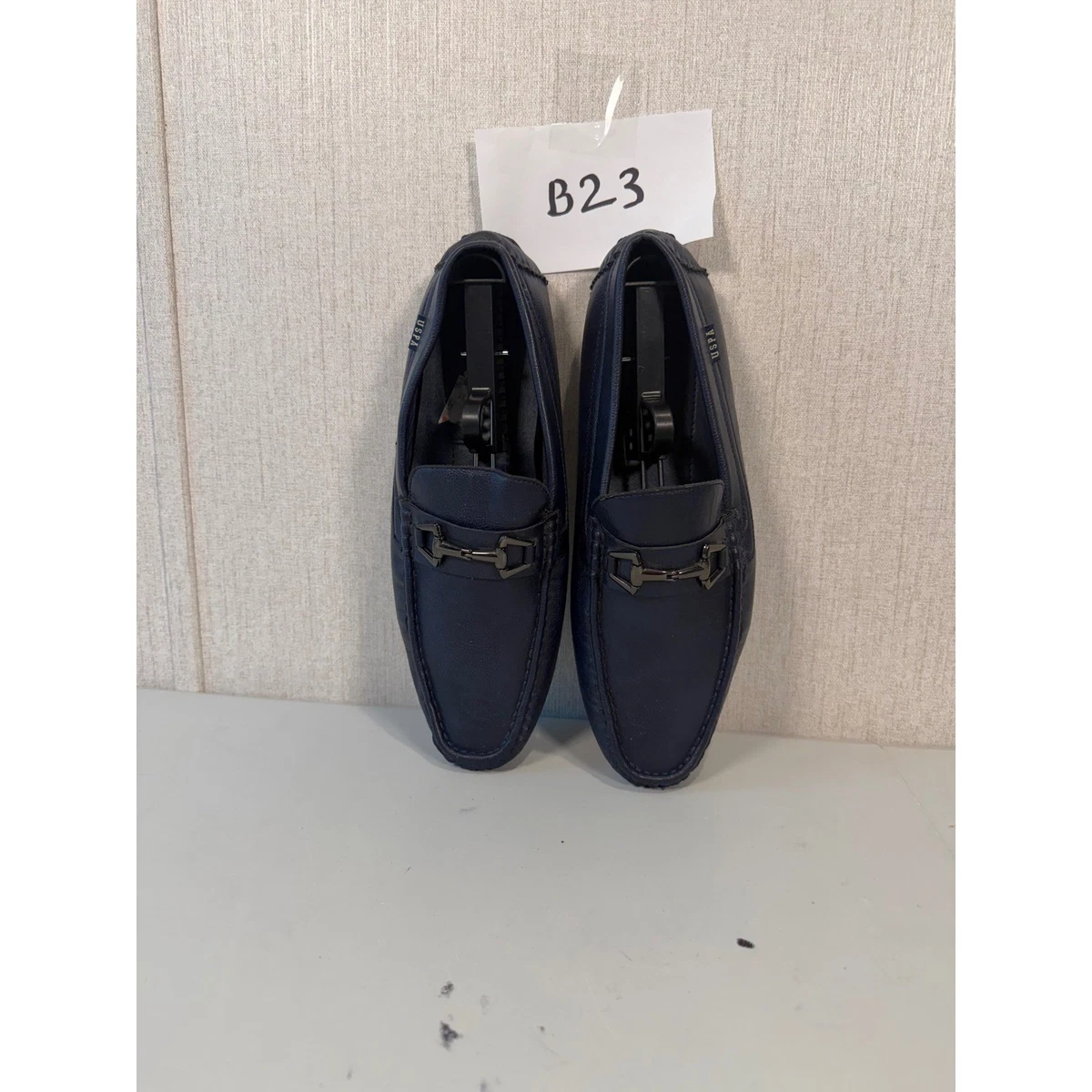 US Polo Assn  Faux Leather Loafers Men\'s 9.5M Umberto Business Casual navy/black US Polo Assn. Loafer Casual Shoes for Men for sale - eBay main image 4