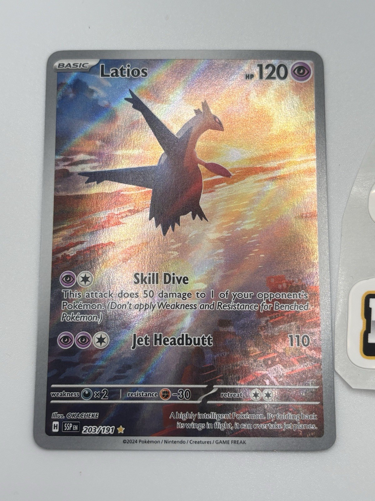 Latios 203/191 Surging Sparks Illustration Rare Full Art Holo English Pokemon
