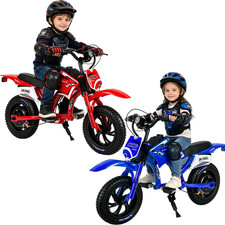 200W Kids Electric Motorcycle with Twist-Grip Throttle, 12" Spring Suspension