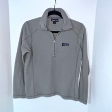 Patagonia Women's Micro D 1/4 Zip Fleece Pullover Feather Grey Size S