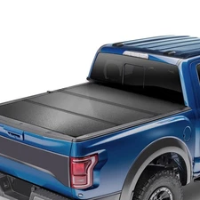 Load-Bearing Tonneau Cover Tri-Fold 400lb 67.1x65.2in Black