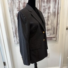 Talbots Woman - Gray Marled- 100 Wool Blazer/ SUIT- Sz 10/VNTG/Jacket Lined