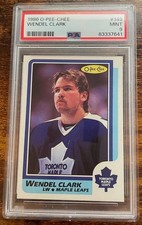 WENDEL CLARK 1986-87 O-Pee-Chee OPC ROOKIE CARD #149 PSA 9 MINT Maple Leafs