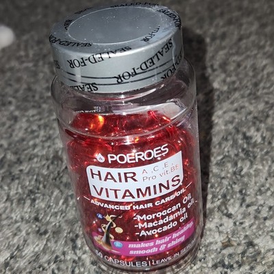 Poeroes Hair Treatment Serum 50 Capsules Vitamins A C E Pro B5 Oil Exp. 8/2028