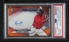 2020 Bowman Chrome Orange Refractor 22/25 Gilberto Jimenez PSA 10 Auto 4f5