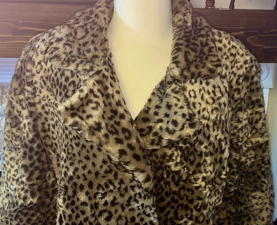 Chaqueta Vintage Blushe By Speigal Estampado Leopardo Como Nueva Talla L Foto 3 de 4