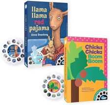 Moonlite Storytime 2-Story Bundle Chicka Chicka Boom Llama Red Pajama Projector