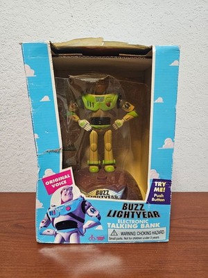 Toy Story Original Talking Buzz Lightyear Bank 1995 Original Box Disney Vintage