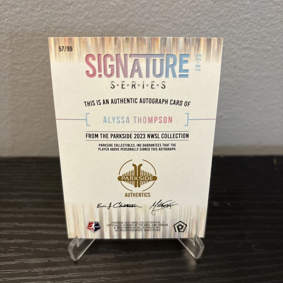 2023 Parkside NWSL Vol. 1 - Signature Series Autographs Alyssa Thompson... - Image 2 of 2