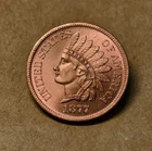 1877 Indian Head Penny Extremely Fine--As shown in the figure