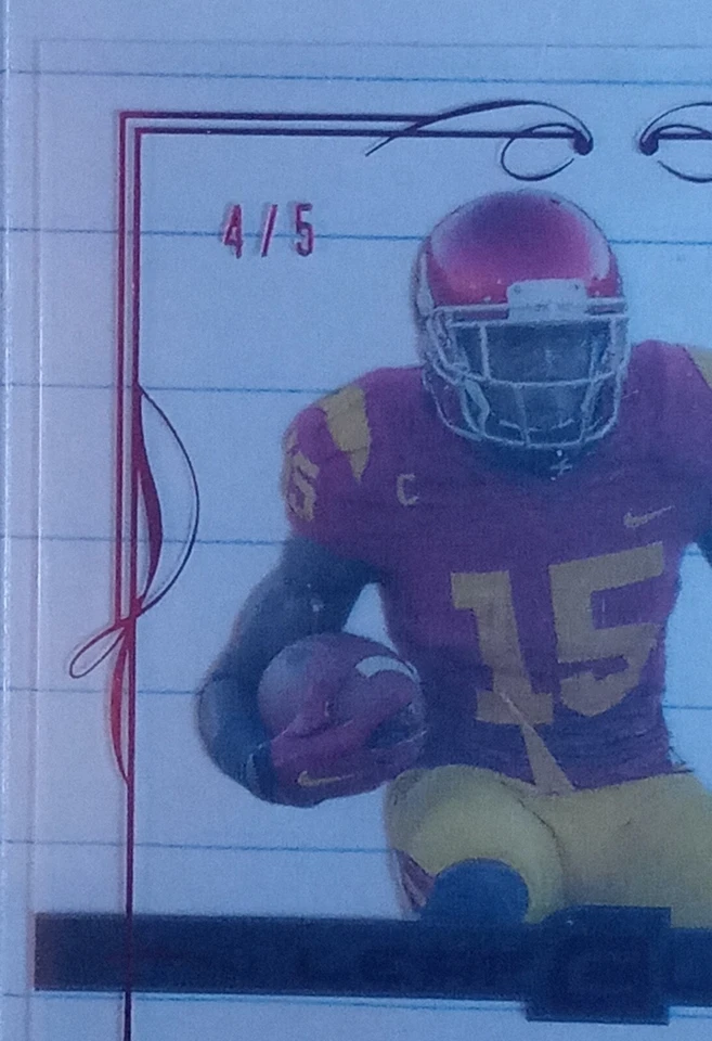 2015 Leaf Clear Nelson Agholor Auto Red #4/5 Rookie Autograph Ravens Mint RC - Image 4 of 4