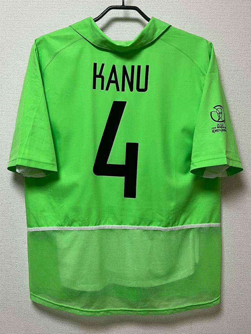 【正規品 オーセンティック】2002W杯 ナイジェリア代表 カヌー L ナイキ Vintage Kanu Nigeria 2002 World Cup Size L Nike Jersey