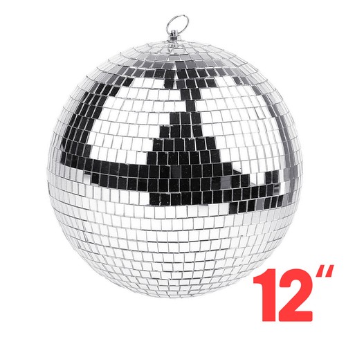 12" Mirror Glass Disco Ball Large DJ Dance Home Party Bands Club Stage Lighting - Picture 10 of 10