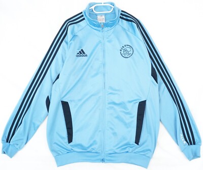 Adidas 2011 Blue Amsterdam Ajax Full Zip Track Jacket Men's Size XL