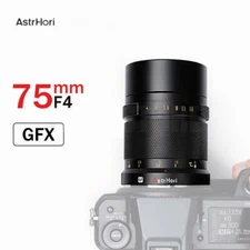 AstrHori 75mm F4 GFX Lenses MF Portraits Lens for Fuji Fujifilm GFX Mount Camera