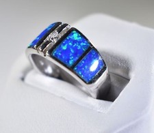 Sterling Silver and Opalite Ring Size 6