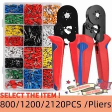 1/400/2120x Connectors Cord Wire Crimp Cable Pin End Bootlace Ferrule Terminals