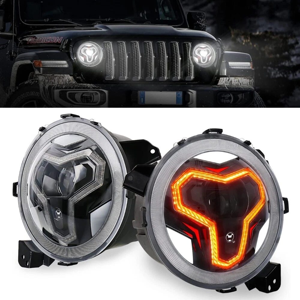 9 inch LED Headlights for Jeep Wrangler JL Gladiator 2018 2019