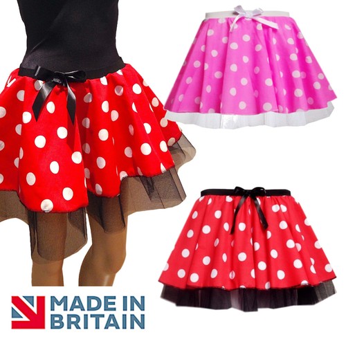 Falda Tutu estilo Minnie Mouse para niños - Disfraz, Vestido de - 12 longitud | eBay