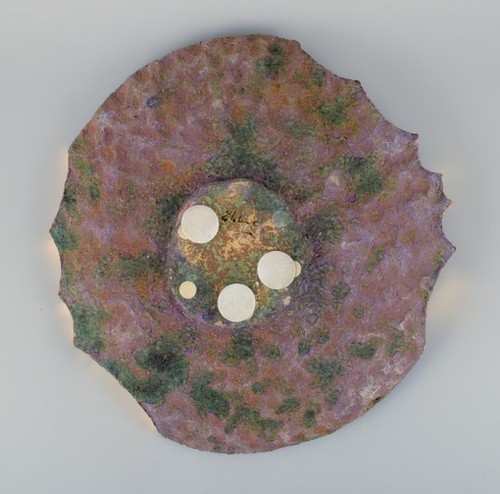European studio ceramicist. Unique colossal ceramic dish. Late 20th C. - Picture 8 of 9