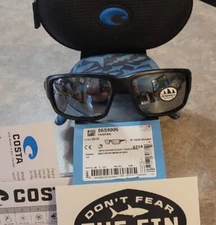 🔥 COSTA DEL MAR Fantail POLARIZED Sunglasses Tiger Shark OCEARCH/Silver 580G