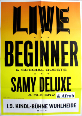 BEGINNER  - 2019 - In Concert - Afrob - Samy Deluxe - Poster - Berlin