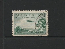 STAMPS AUST PRE DECIMAL 1929  3d  AIR  MAIL   FINE USED