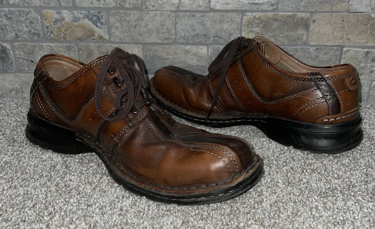 Clarks brown leather casual shoes men’s size 9 (b35) Amazon.com | Clarks Men main image 3