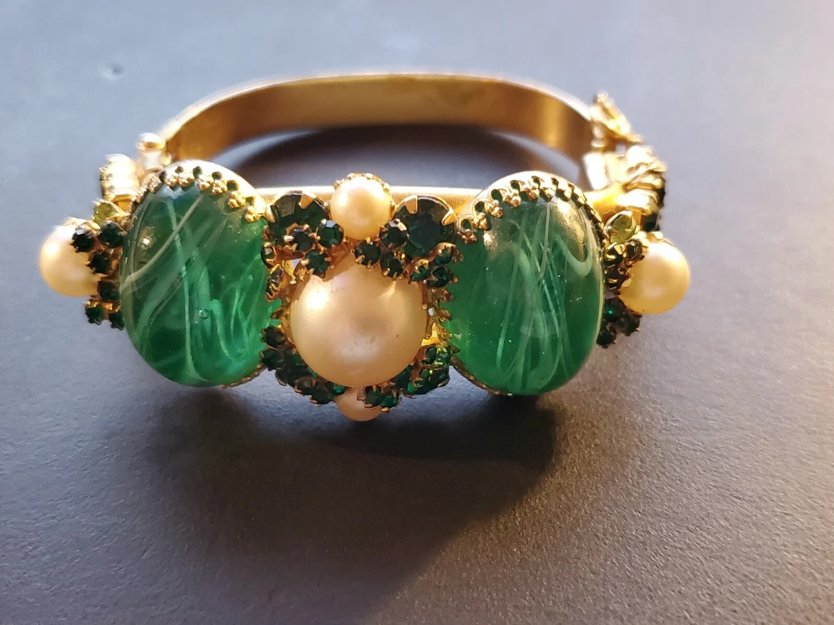 Pearl and shop rhinestone bracelet