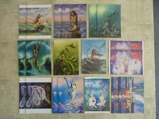 Artist Greeting Note Cards Mermaids & Fairies Fantasy Art (19) ct Blank Inside