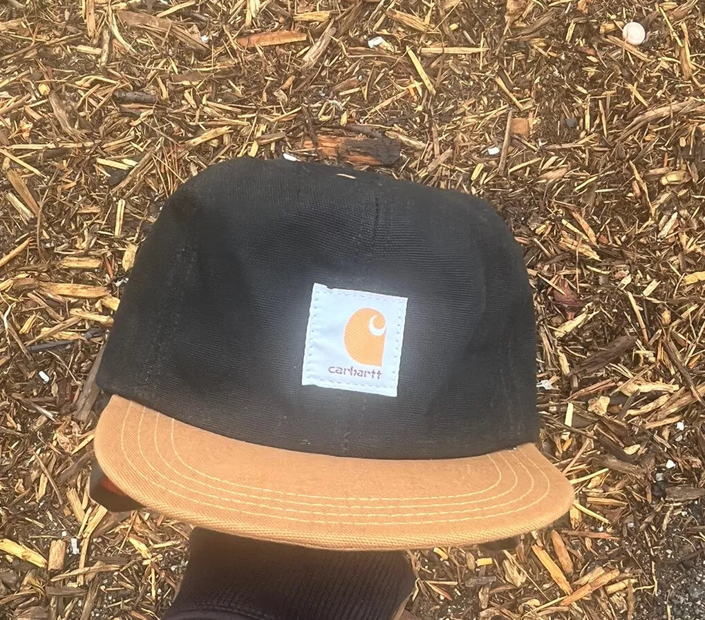Carhartt Brown Canvas Duck Trapper Hat Cap Fleece Lined Ear Flap MED USA NWOT