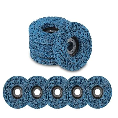 10X 115mm 4.5" Poly Strip Wheel Discs Paint Rust Remove Abrasive Angle Grinder