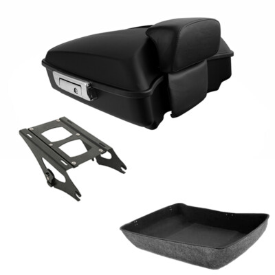 Matte Chopped Trunk Pad Mounting Rack Fit For Harley Touring Touring 14-25