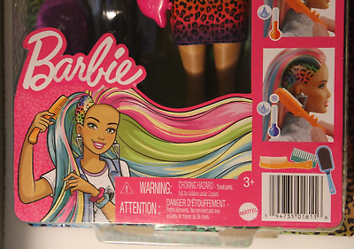 Boneca Barbie Penteado de Oncinha Leopard Rainbow Hair - Mattel - Ailo