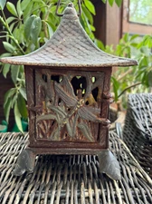 Vintage Japanese Dragonfly Lantern Double Wing 'Tombo Kachimushi' Garden Art