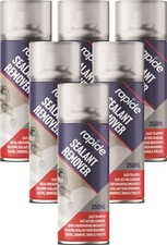 6 x 250ml Sealant Remover Aerosol Silicone can Window Baths Shower Sink & Toilet
