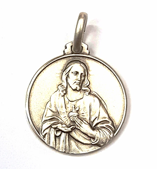 Sacred heart shop medal pendant