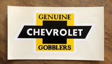 Vintage Genuine Chevrolet Gobblers Parts 4" Water Transfer /  Decal Chevy