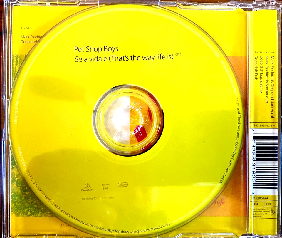PET SHOP BOYS Se A Vida That’s The Way Life CD DEEP DISH PINK NOISE REMIXES Rare - Image 2 of 4